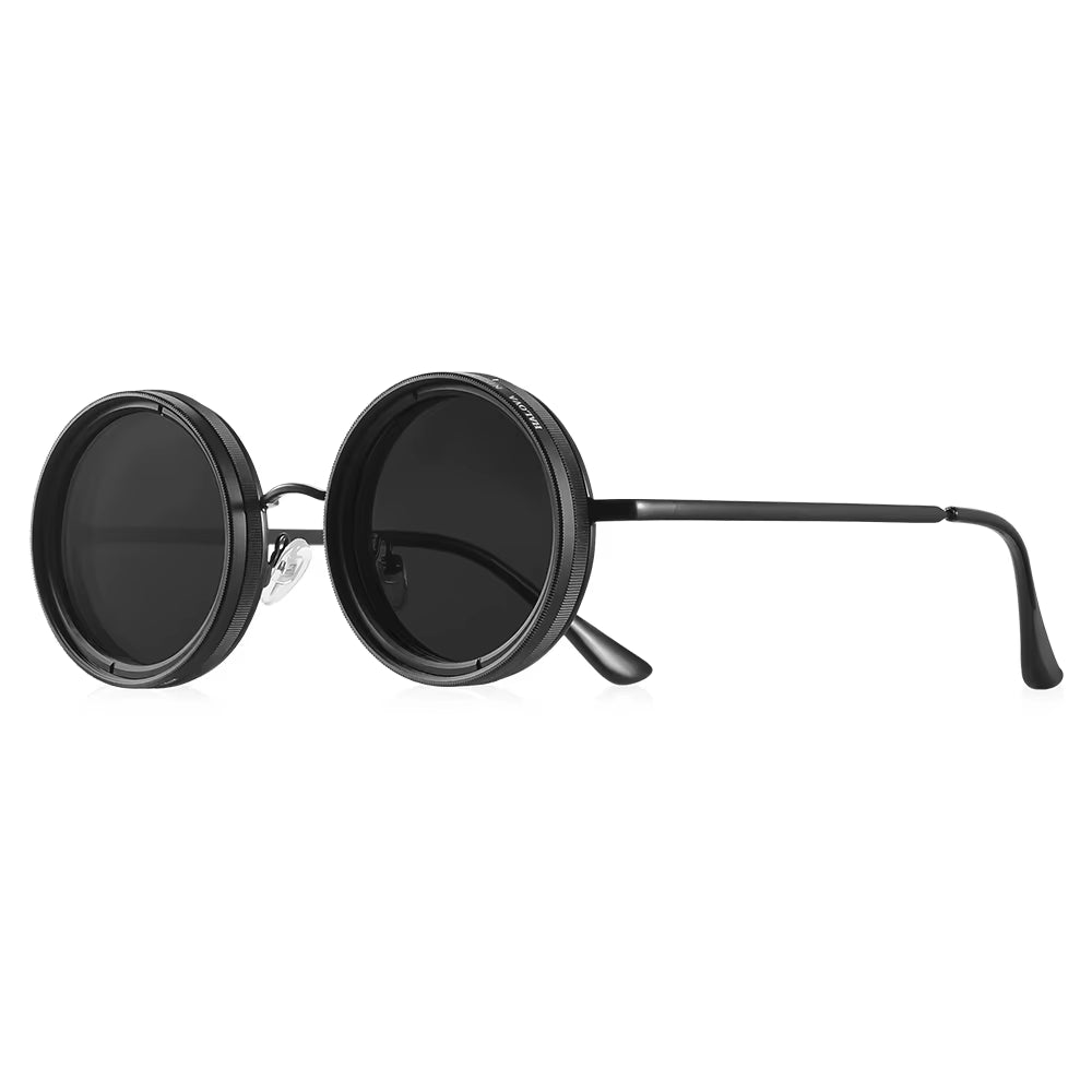 Adjustable Tint Sunglasses Men 1-9 Gears round Polarized Glasses Women with ND Filter Lens Beach Shady Fishing Driving